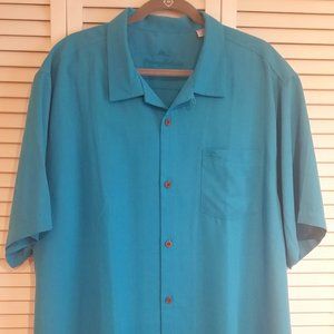 Tommy Bahama Island Zone Camp Shirt  XXL  RIVIERA AZURE